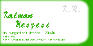 kalman meszesi business card