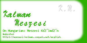 kalman meszesi business card